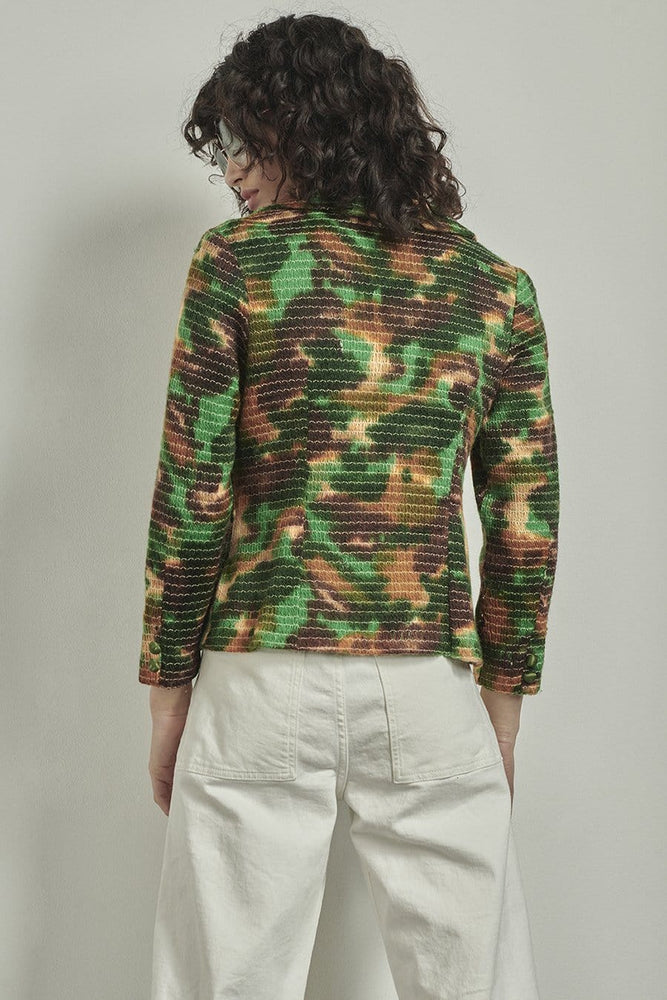 BOWIE & SINGER 'MOLLY' 1960S CAMO PRINT JACKET - SIZE S