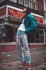 BOWIE & SINGER PATCHWORK JEANS - WAIST 27