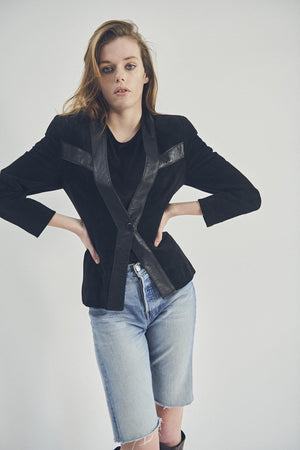 BLACK SUEDE BLAZER 