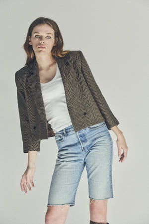 HERRINGBONE TWEED JACKET