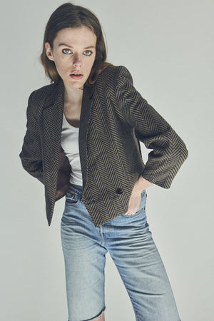 HERRINGBONE TWEED JACKET