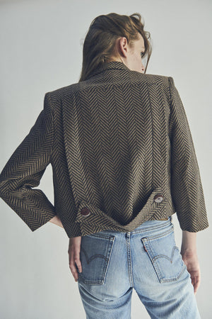 HERRINGBONE TWEED JACKET