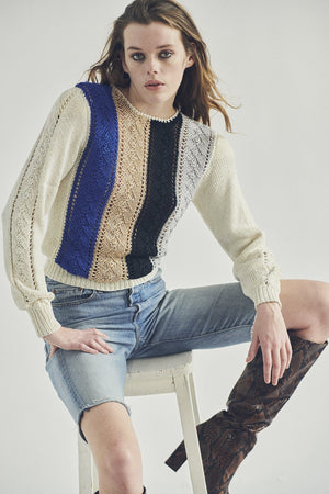 MULTI-COLOURED STRIPED JUMPER