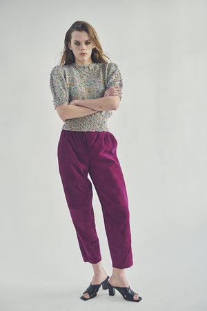 SUEDE FUCHSIA TROUSERS