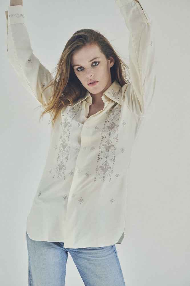 SILK EMBROIDERED WESTERN SHIRT