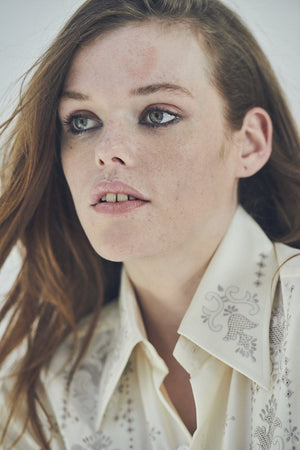 SILK EMBROIDERED WESTERN SHIRT