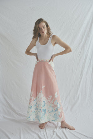 PINK & BLUE FLORAL SKIRT