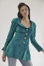 BOWIE & SINGER 'AUSTIN' TURQUOISE SUEDE JACKET