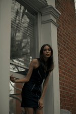 BOWIE & SINGER DENIM ZIP DRESS - SIZE S