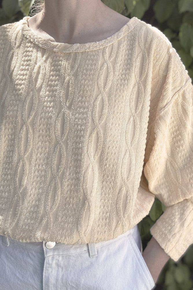BUTTERCUP YELLOW TERRY CLOTH TOP