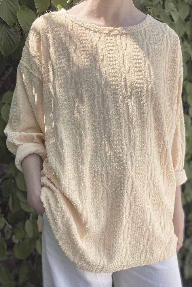 BUTTERCUP YELLOW TERRY CLOTH TOP
